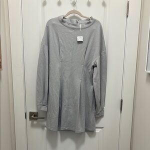 Free People Light Gray Long Sleeve dress